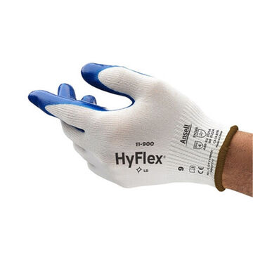 Light-duty Gloves, Nitrile Palm, Blue, White, Left And Right Hand