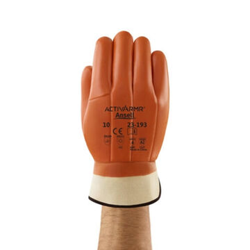 Gloves Heavy-duty, No. 10, Pvc Palm, Brown