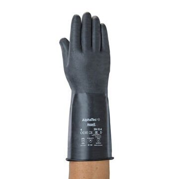 Gloves, Black, Left And Right Hand, Butyl Polymer
