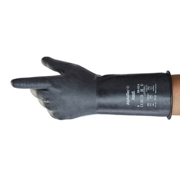 Gloves, Black, Left And Right Hand, Butyl Polymer