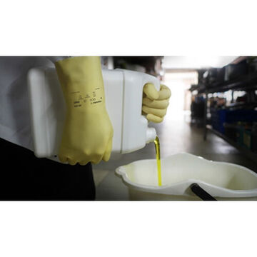 Gloves, Yellow, Left And Right Hand, Natural Rubber Latex