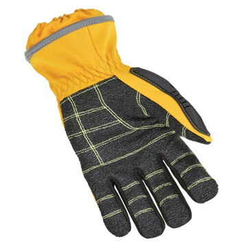 Gloves Extrication, High Visibility Black, Cut And Sewn, Kevlar Stitched