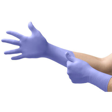 Durable Exam Gloves, Violet Blue, Nitrile