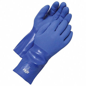 Triple Dipped Gloves, No. 12, Pvc Palm, Blue, Pvc