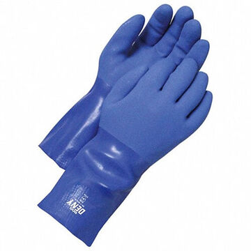Gloves Triple Dipped, No. 12, Pvc Palm, Blue, Pvc