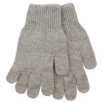 Gloves, One Size, Wool/Nylon Blend Palm, Gray, 70% Wool, 30% Nylon