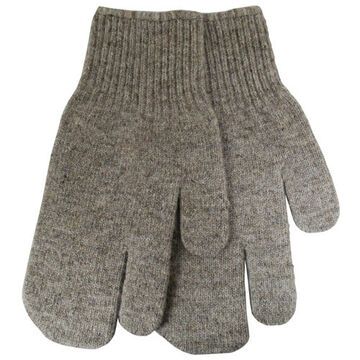 Gants, taille unique, gris, mélange de 85 % laine, 15 % acrylique