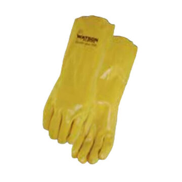Gloves, One Size, PVC Palm, Yellow, PVC