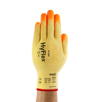 Gants de service moyen, paume en nitrile, jaune, main gauche et main droite