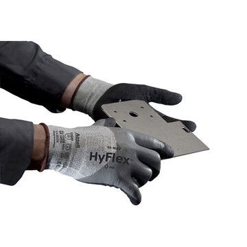 Medium-duty Gloves, Nitrile Palm, Gray, Left And Right Hand