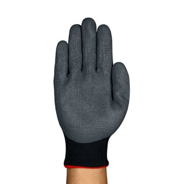 Gloves Double Dipped, Ergonomic, Medium-duty, Nitrile Palm, Gray