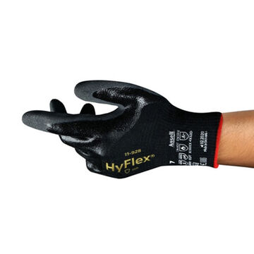 Gants à double trempage, ergonomiques, usage moyen, paume en nitrile, gris, main gauche et main droite