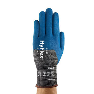 Medium-duty Gloves, Polyurethane, Nitrile Palm, Black, Left And Right Hand