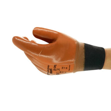 Gants résistants, No. 10/très grand, paume en PVC, marron