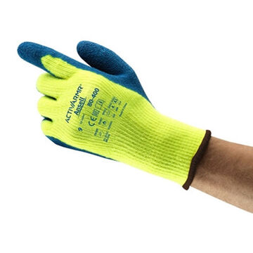 Medium-Duty Gloves, No. 11/2X-Large, Natural Rubber Latex Palm, High Visibility Yellow