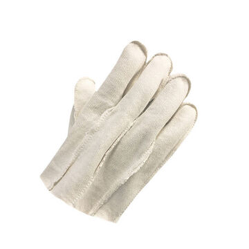 Gloves, Universal, White, Keystone Thumb, Cotton Fleece
