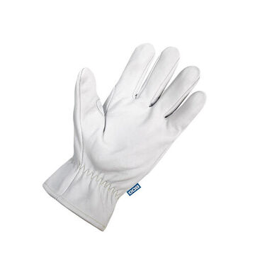 Winter Gloves, 3X-Large, Grain Goatskin Palm, High Visibility Black/White/Yellow, TPR Back Hand