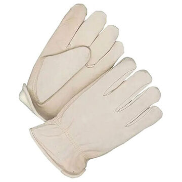 Gants de conducteur, 2X-Large, Paume en peau de daim, Beige, Main gauche et droite, Dos en peau de daim