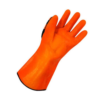 Gloves, Orange, Pvc