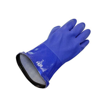 Gants à triple trempage, très grand, paume en PVC, bleu, PVC