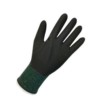 Gants, Paume en mousse de nitrile, Noir, Main gauche et droite, HPPE