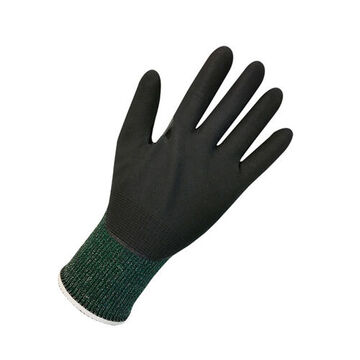 Gloves, Foam Nitrile Palm, Black, Left And Right Hand, Hppe