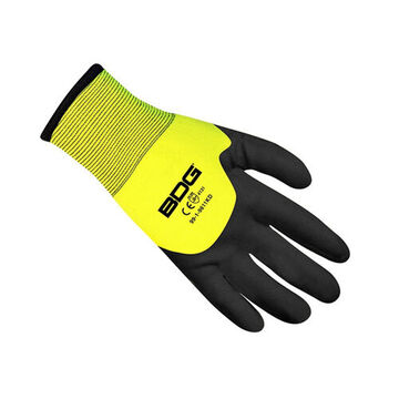 Gloves, 2X-Small, Yellow, Black, Left and Right Hand, Nylon