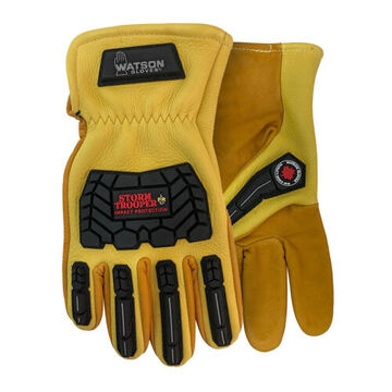Storm Trooper Gloves, Cowhide Leather Palm, Deerskin Leather