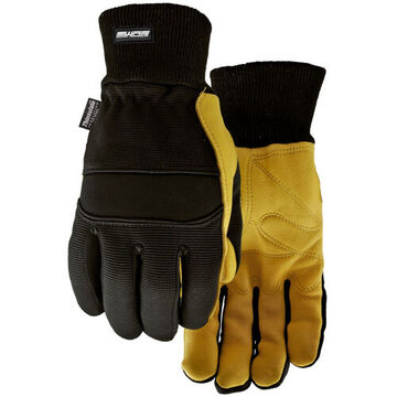 Gants à cliquet, moyen, noir/havane, dos en spandex, jointure en néoprène