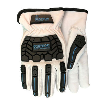 Scape Goat Gloves, Small, Off White/Black, Goatskin Leather