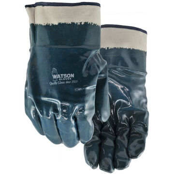 Gants Tough as Nails, taille unique, bleu, main gauche et droite, nitrile