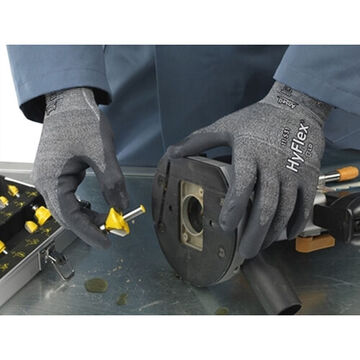 Gloves Light-duty Industrial, Foam Nitrile Palm, Anthracite, Left And Right Hand