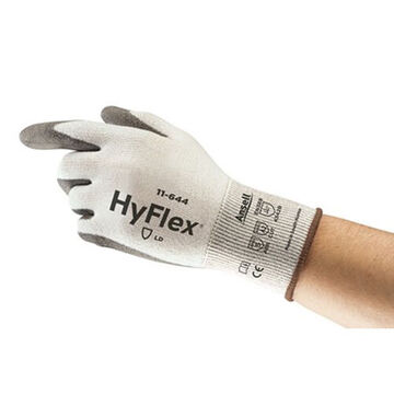 Gloves Medium-duty Industrial, Polyurethane Palm, White, Gray, Left And Right Hand