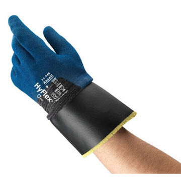 Medium-duty Industrial Gloves, Polyurethane, Nitrile Palm, Black, Left And Right Hand