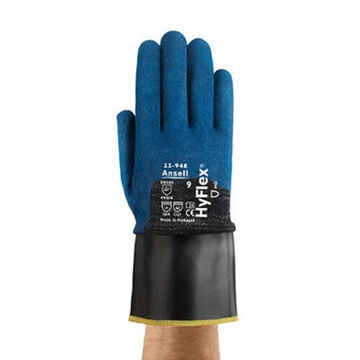 Medium-duty Industrial Gloves, Polyurethane, Nitrile Palm, Black, Left And Right Hand