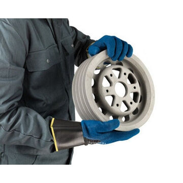 Gloves Medium-duty Industrial, Polyurethane, Nitrile Palm, Black