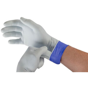 Gants d'intervention à double couche, extérieur blanc, intérieur bleu, nitrile