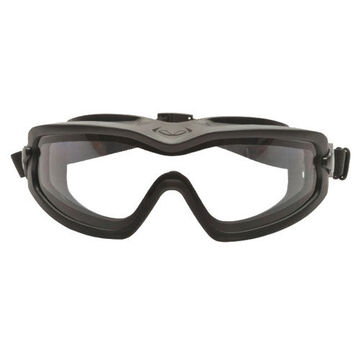 Safety Glasses Adjustable, Dual Pane, 136 Mm Wd, 87 Mm Lg, 2.1 Mm Thk, Anti-fog/anti-reflective, Clear, Wraparound Frame, Black