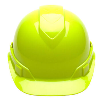 Cap Style Hard Hat, 6-1/2 to 8 in Hat, High Visibility Lime, ABS, Ratchet 4-Point Suspension, Class C, E, G
