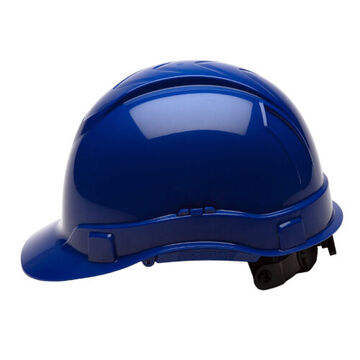 Casque de sécurité de style casquette, chapeau de 6-1/2 à 8 pouce, bleu foncé, ABS, suspension à cliquet à 4 points, classe C, E, G