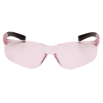 Safety Glasses Dark Tinted, 128 Mm Wd, 144 Mm Lg, 2.3 Mm Thk, Medium, Anti-scratch, Pink, Frameless, Pink