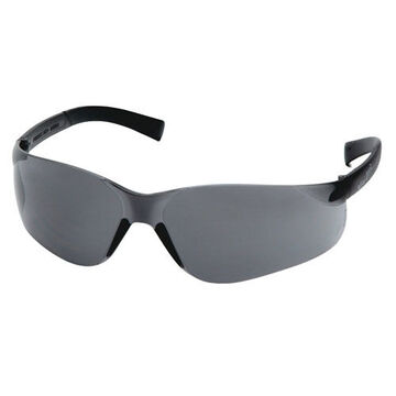 Safety Glasses Dark Tinted, 128 Mm Wd, 144 Mm Lg, 2.3 Mm Thk, Medium, Anti-scratch, Gray, Frameless, Gray