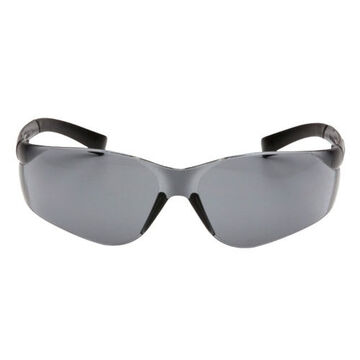 Safety Glasses, 137.5 mm wd, 154 mm lg, 2.3 mm thk, Medium, Anti-Scratch, Gray, Frameless, Gray