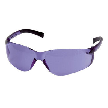 Safety Glasses, 137.5 mm wd, 154 mm lg, 2.3 mm thk, Medium, Anti-Scratch, Purple Haze, Frameless, Purple Haze