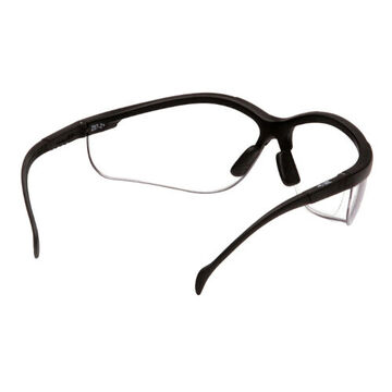 Safety Reader Eyewear, 1.0 Magnification, 142 mm wd, 150 to 163 mm lg, 2.2 mm thk, Anti-Scratch, Clear, Half Frame