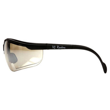 Safety Reader Eyewear, 2.5 Magnification, 142 mm wd, 150 to 163 mm lg, 2.2 mm thk, Anti-Scratch, I/O Mirror, Half Frame
