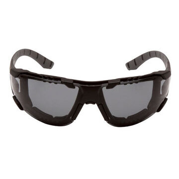 lunettes de protection, largeur 124.7 mm, largeur 164 mm, épaisseur 1.8 mm, antibuée H2MAX, gris, rembourrage en mousse noir-gris