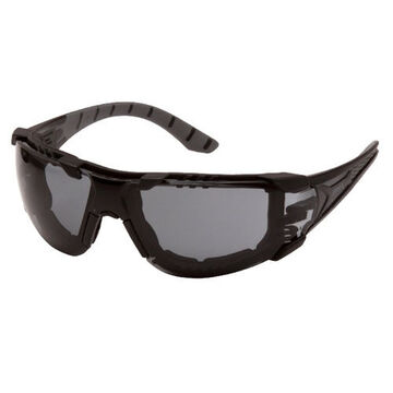 protective eyewear, 124.7 mm wd, 164 mm lg, 1.8 mm thk, H2MAX Anti-Fog, Gray, Black-Gray Foam Padded