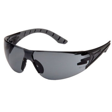 lunettes de protection, 124.7 mm largeur, 164 mm longueur, 1.8 mm d'épaisseur, H2MAX Anti-Fog, Gris, Noir-Gris