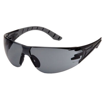 lunettes de protection, 124.7 mm largeur, 164 mm longueur, 1.8 mm d'épaisseur, H2X Anti-Fog, Gris, Noir-Gris